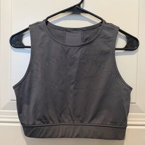 Lululemon Hotty Hot Cropped Tank Grey Size 8